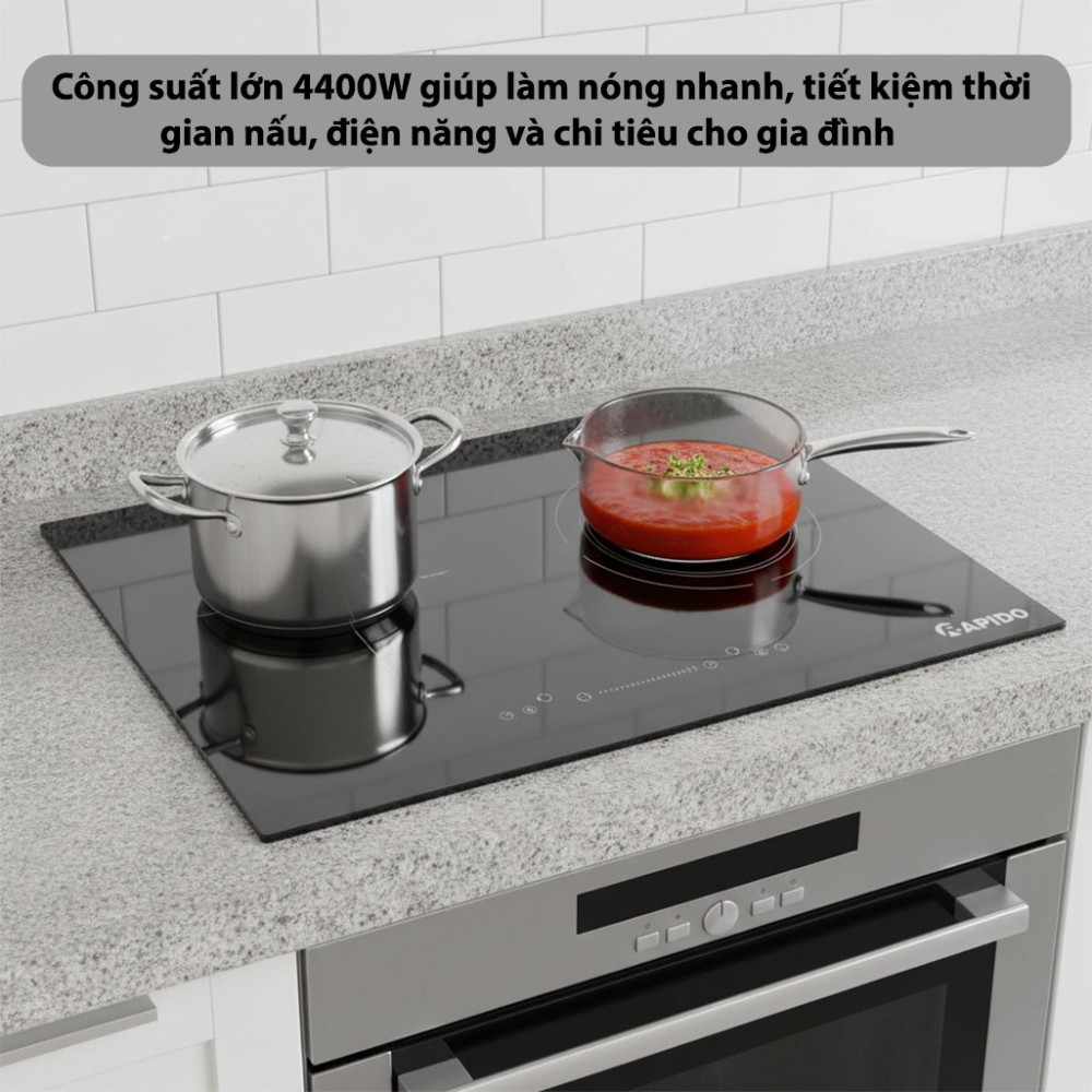 Bếp đôi điện từ hồng ngoại Rapido RC4200BS - Hàng chính hãng