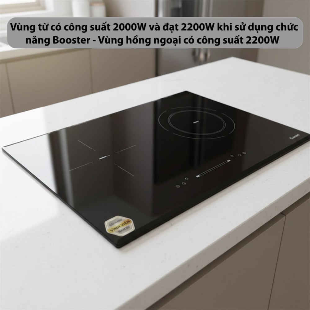 Bếp đôi điện từ hồng ngoại Rapido RC4200DS - Hàng chính hãng