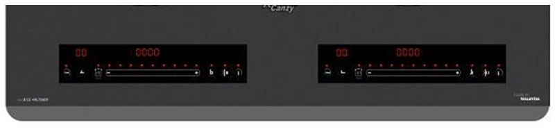 Bảng điêu khiển của bếp đôi hồng ngoại điện từ Canzy CZ-ML756DT