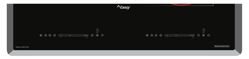 Bảng điêu khiển của bếp đôi hồng ngoại điện từ Canzy CZ-ML757IH