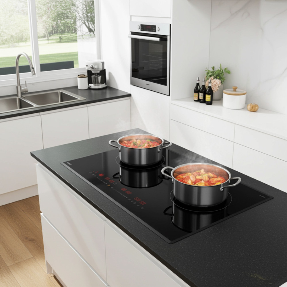 Trang bị 2 vùng nấu 1 từ và 1 hồng ngoại với công suất lớn, nấu ăn nhanh chóng