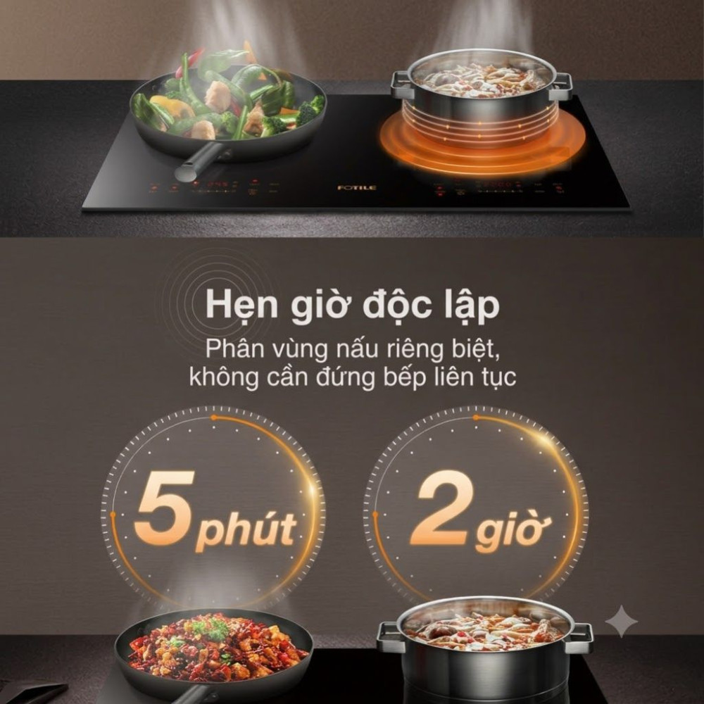 Bếp đôi hồng ngoại điện từ Fotile MEG70201 - Hàng chính hãng