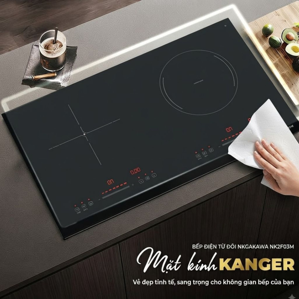 Bếp đôi hồng ngoại điện từ Nagakawa NK2F03M  - Hàng chính hãng