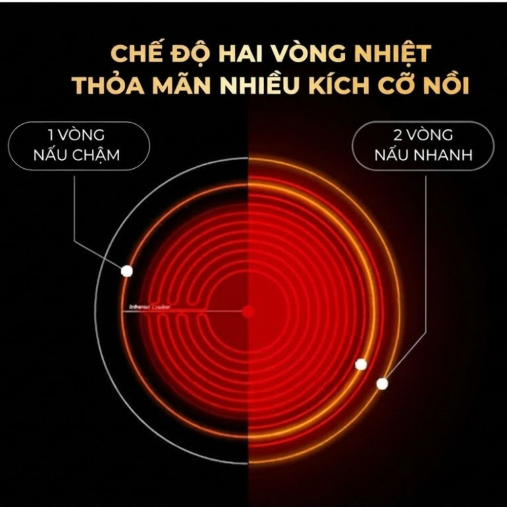 Bếp đôi hồng ngoại điện từ Nagakawa NK2F03M  - Hàng chính hãng