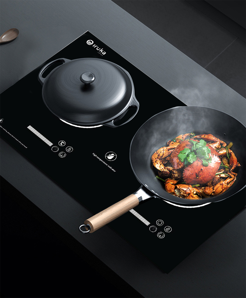 Thiết kế với 2 vùng nấu với công suất 3500W, cho bạn có thể nấu cùng lúc 2 món ăn