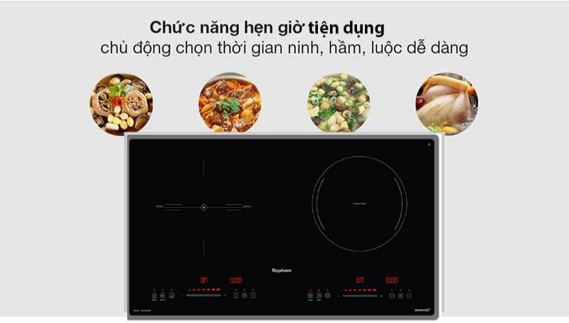 Chức năng hẹn giờ nấu tiện lợi và chủ động