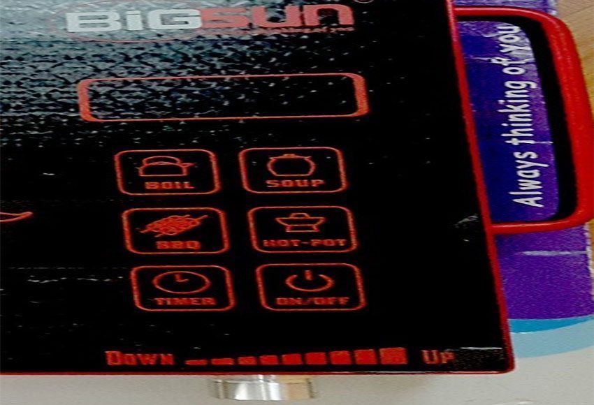 Bảng điều khiển của bếp đơn hồng ngoại Bigsun BIF-4TH