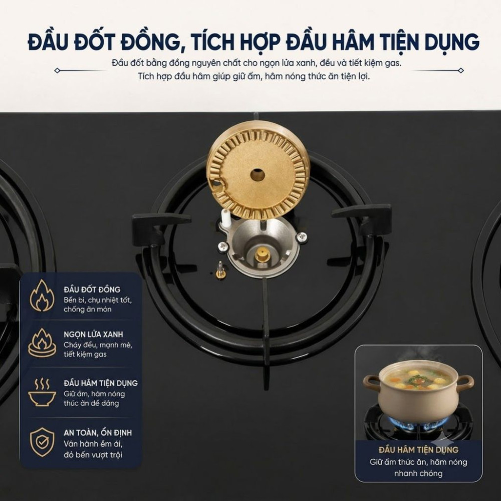 Bếp ga âm Electrolux EHG7303BF - Hàng chính hãng
