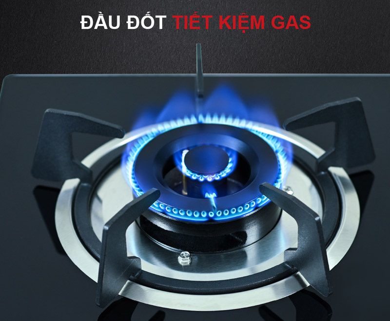 Bếp được trang bị đầu đốt tiết kiệm gas