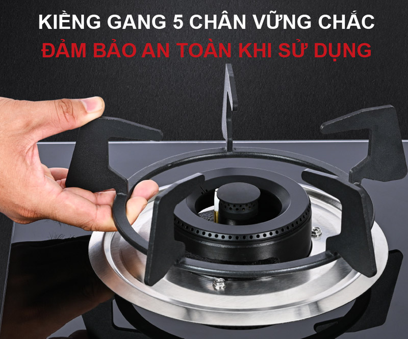 Kiềng bếp 5 chân bằng gang chắc chắn, bền bỉ 