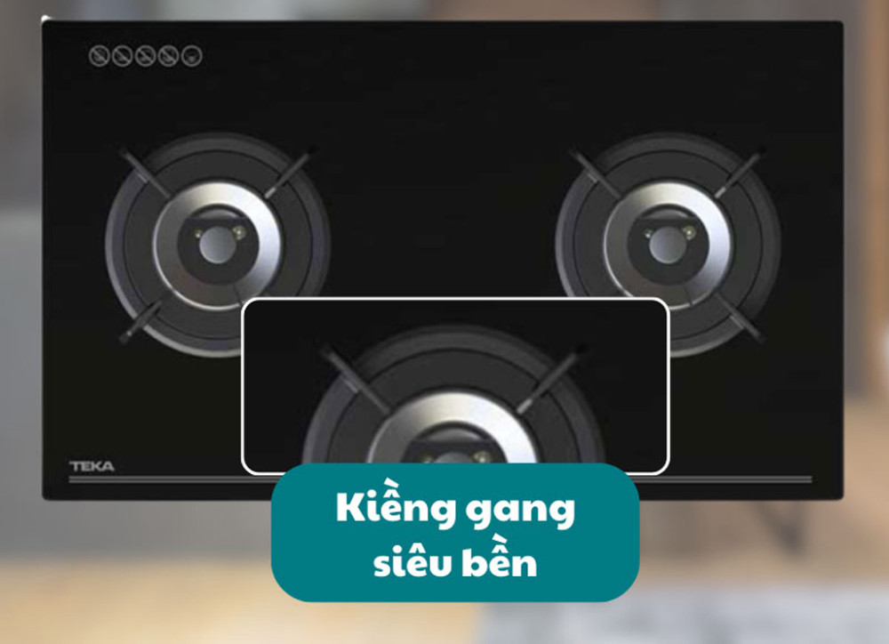 Kiềng bếp được làm bằng gang chắc chắn, chống trơn trượt, chịu lực tốt.