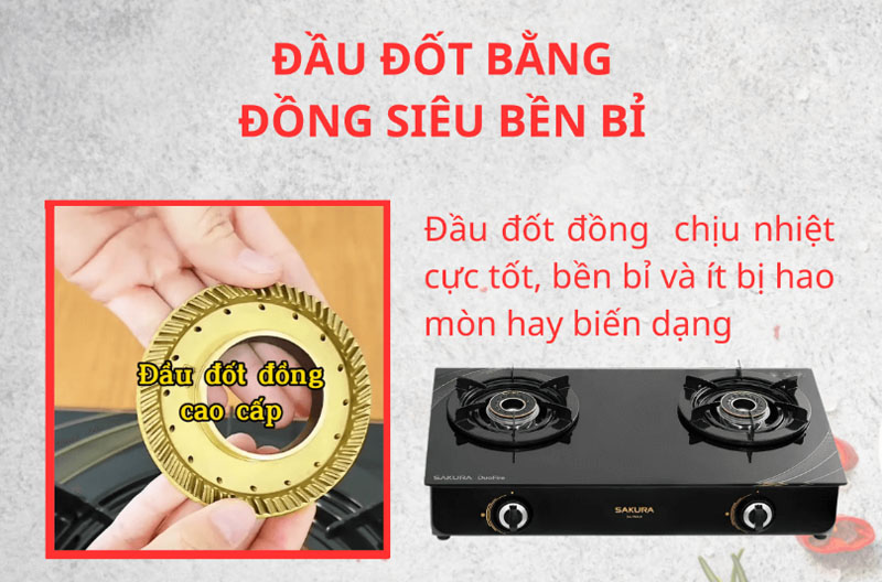 Đầu đốt bằng đông có độ bền cao, không bị biến dạng