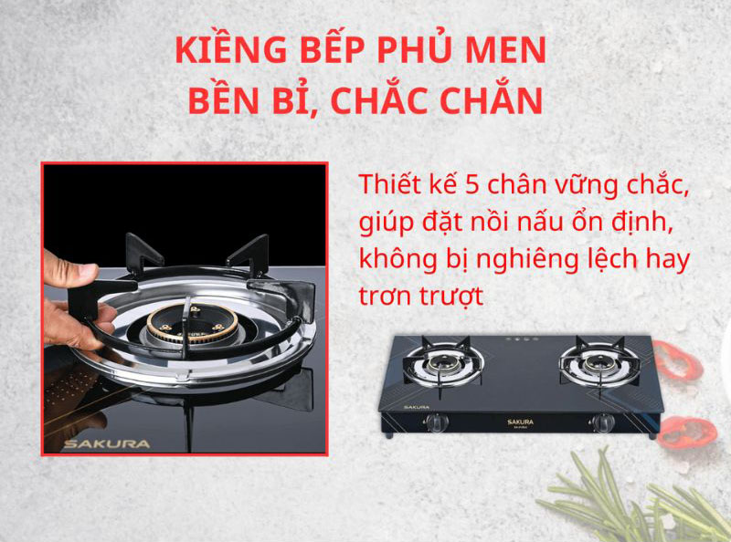 Kiềng bếp bằng hợp kim phủ men siêu bền