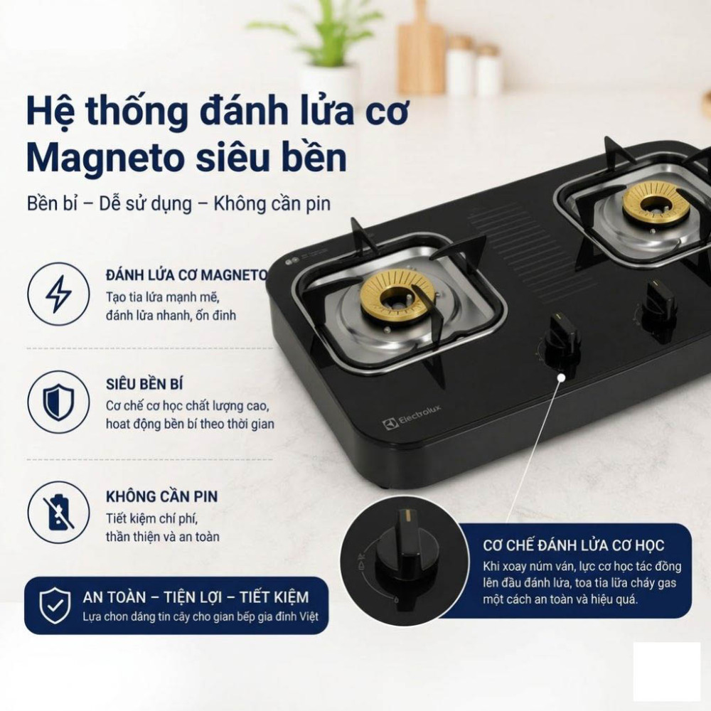 Bếp gas dương Electrolux ETG7257GKR - Hàng chính hãng