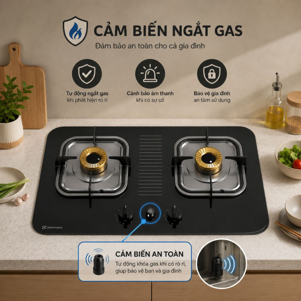 Bếp gas dương Electrolux ETG7257GKR - Hàng chính hãng