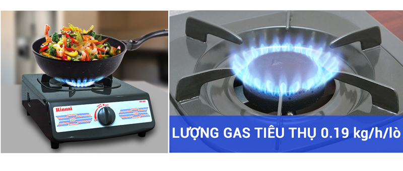 Lượng gas tiêu thụ tối đa chỉ 0.19 kg/h/1 lò nên rất tiệt kiệm nhiên liệu