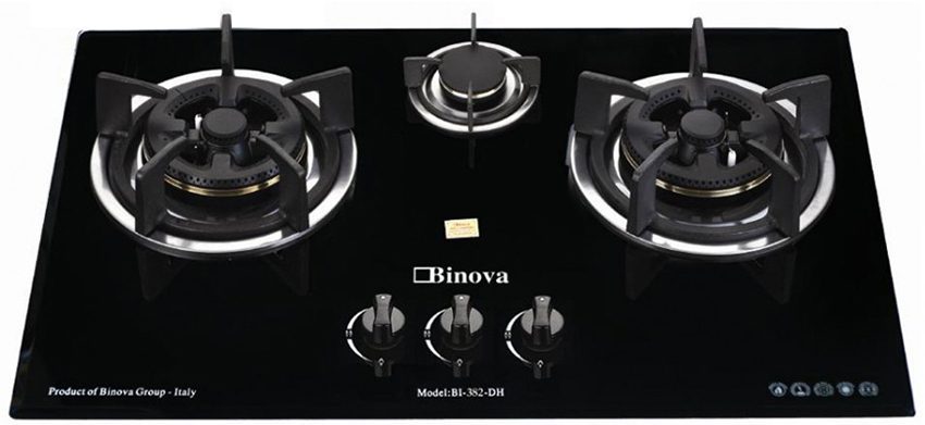 Bếp gas âm kính Binova BI-382-DH