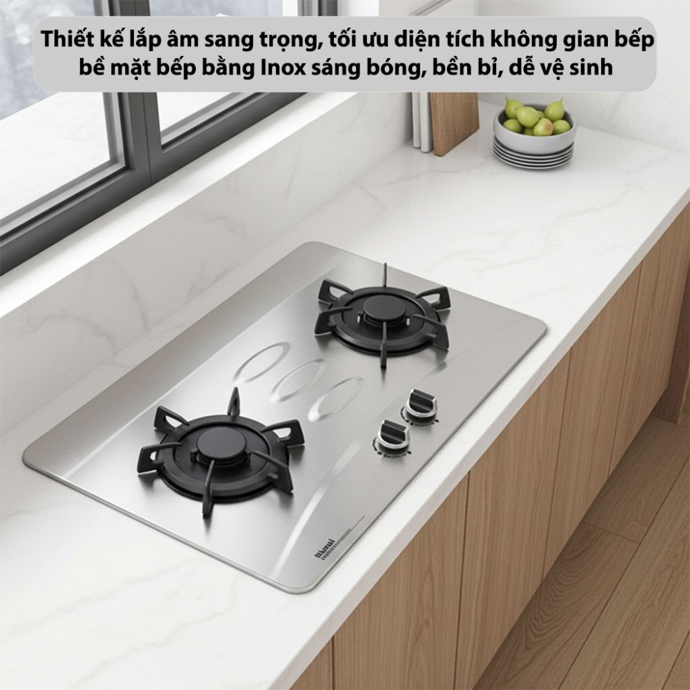Bếp gas âm Rinnai RB-6802L-S - Hàng chính hãng