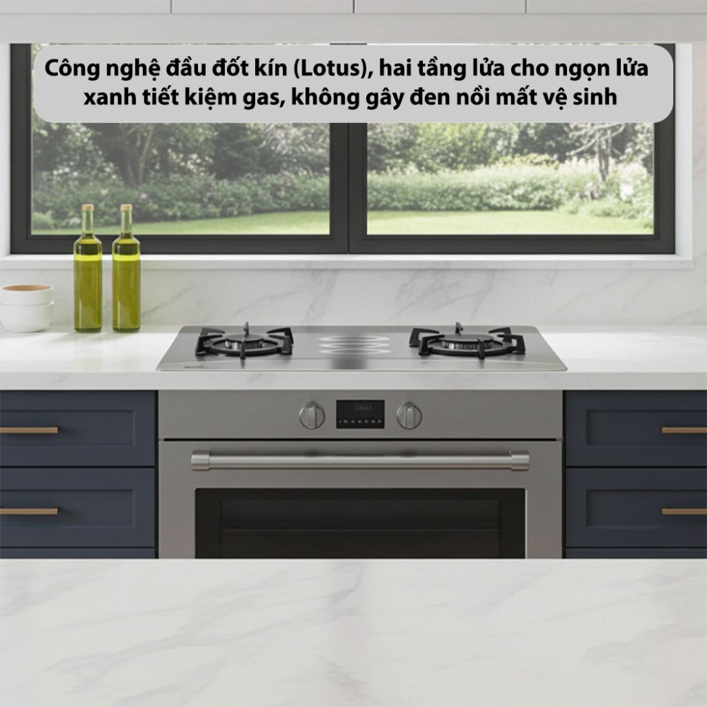 Bếp gas âm Rinnai RB-6802L-S - Hàng chính hãng