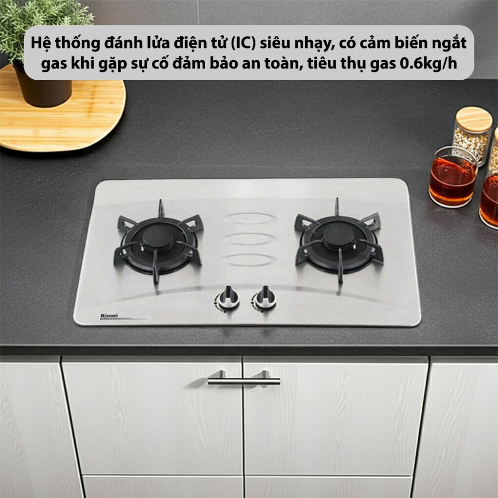 Bếp gas âm Rinnai RB-6802L-S - Hàng chính hãng