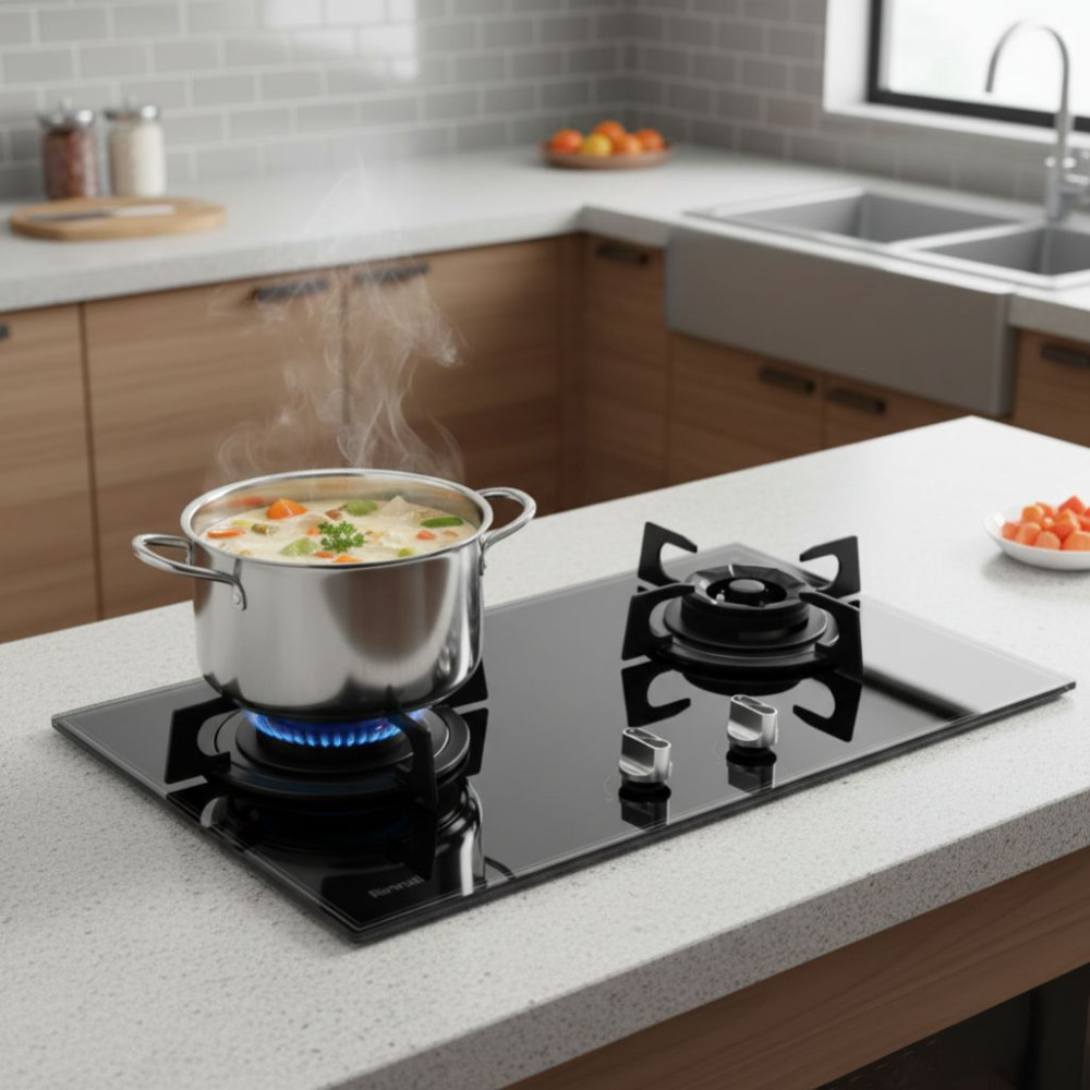 Bếp gas âm Rinnai RVB-732G(DL) - Hàng chính hãng