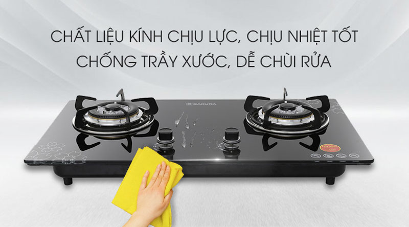 Mặt kính cường lực màu đen sáng bóng, chịu lực, chịu nhiệt cao