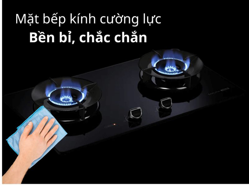 Mặt kính cường lực màu đen sáng bóng, chịu lực, chịu nhiệt cao