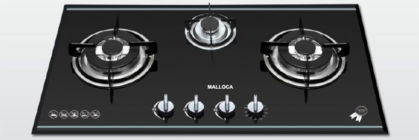 Bếp gas ba âm kính Malloca AS 930L