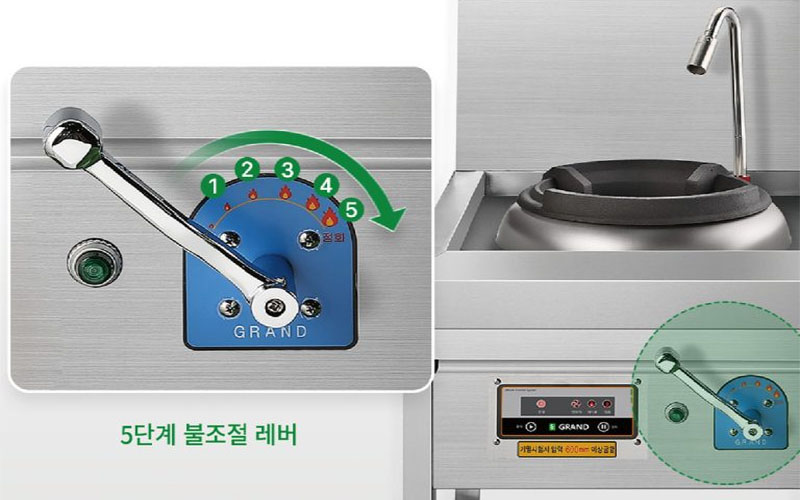 Cần gạt điều khiển nhiệt của Bếp gas công nghiệp Grand Woosung GWS-D650P