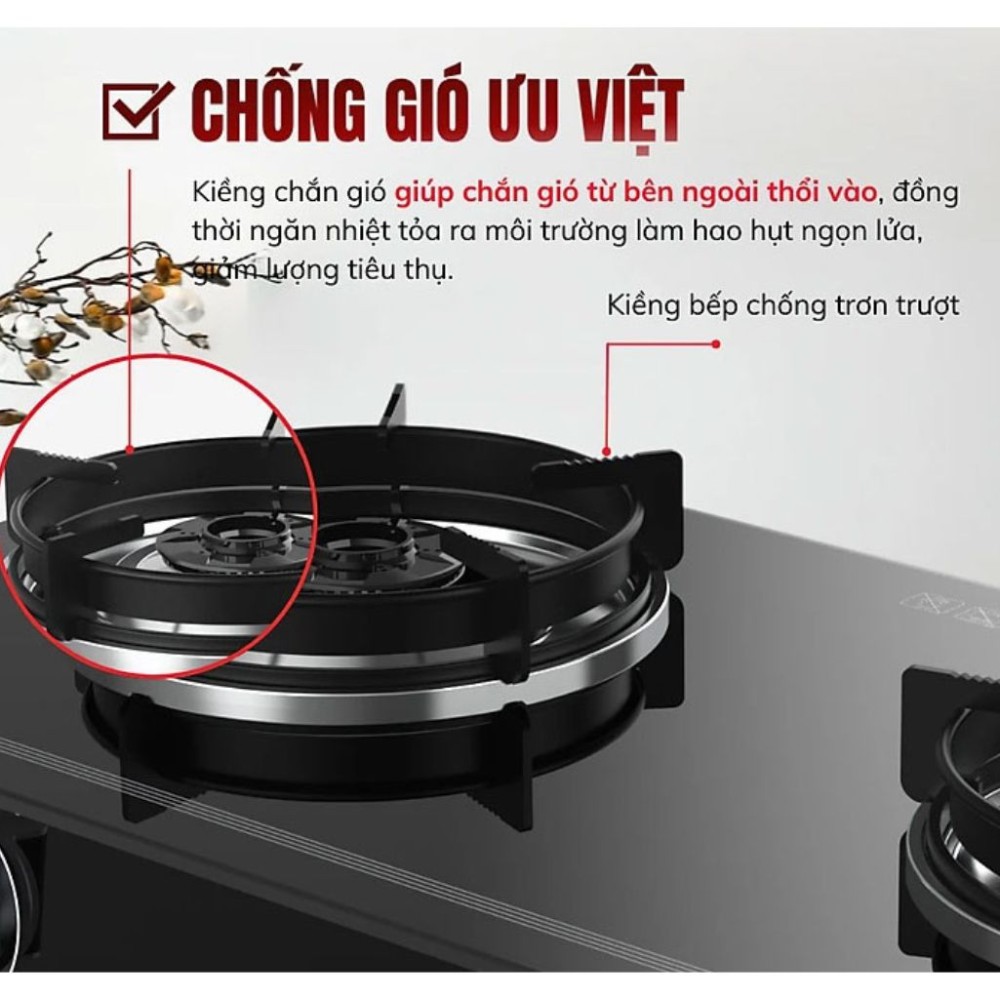 Bếp gas đôi kính cường lực NaMilux DL2463PG - Hàng chính hãng
