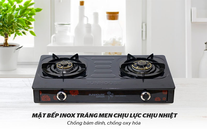 Chất liệu bề mặt của Bếp gas đôi Sunhouse Mama MMB0984