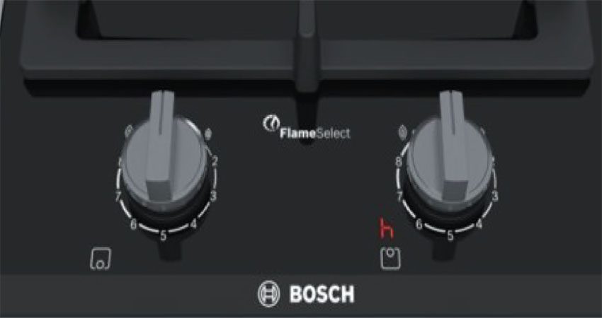 Điều khiển của Bếp gas đôi âm kính Bosch PRB3A6D70