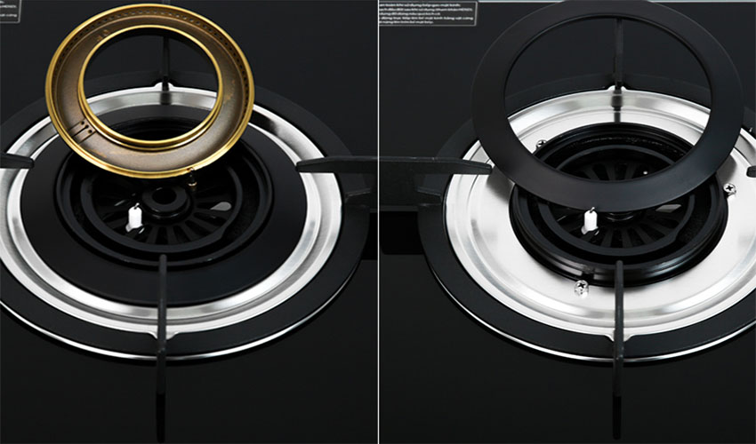 Thiết kế đầu đốt của Bếp gas đôi âm kính Sakura SG-2525GB