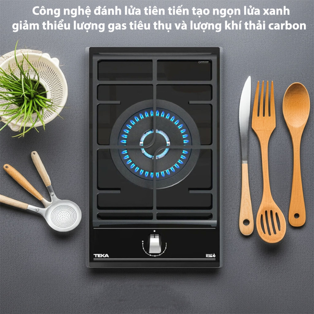 Bếp gas đơn lắp âm Teka COCINA-GZC-31339-XBD-BK sử dụng hệ thống đánh lửa tự động