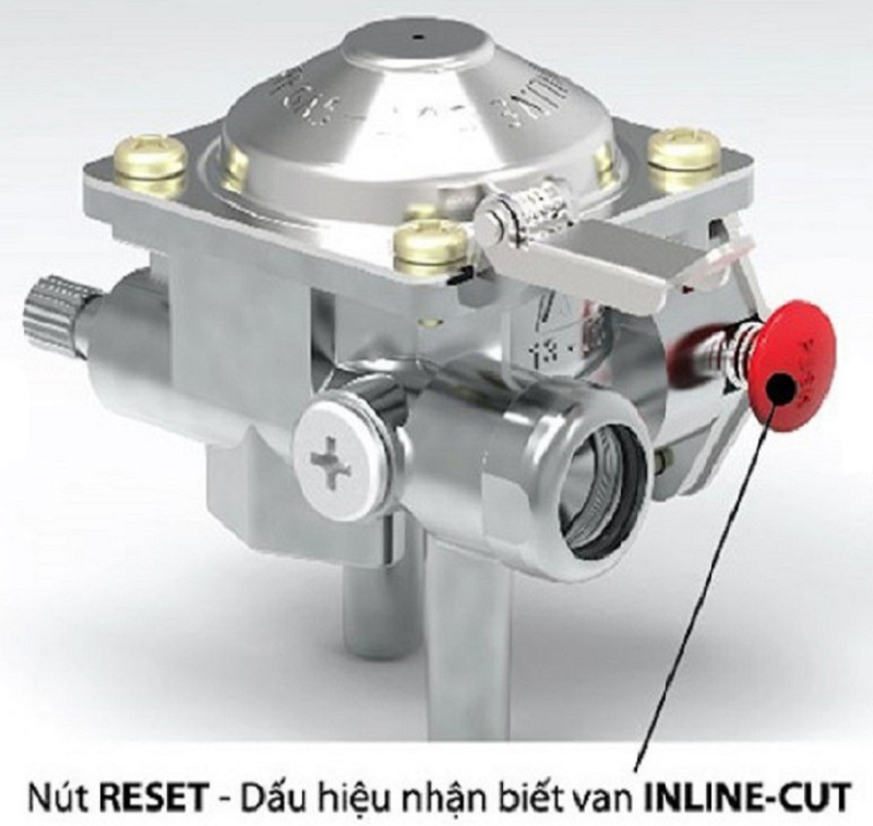 Bộ phận ngắt gas Inline-Cut sẽ tự động ngắt gas, đảm bảo an toàn