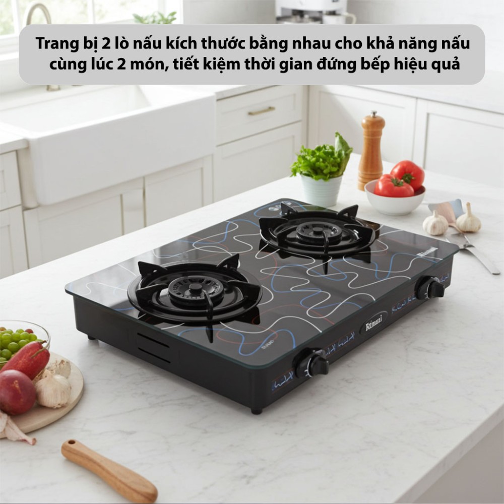 Bếp gas dương Rinnai RV-715SLIM-SCH(ZI) - Hàng chính hãng