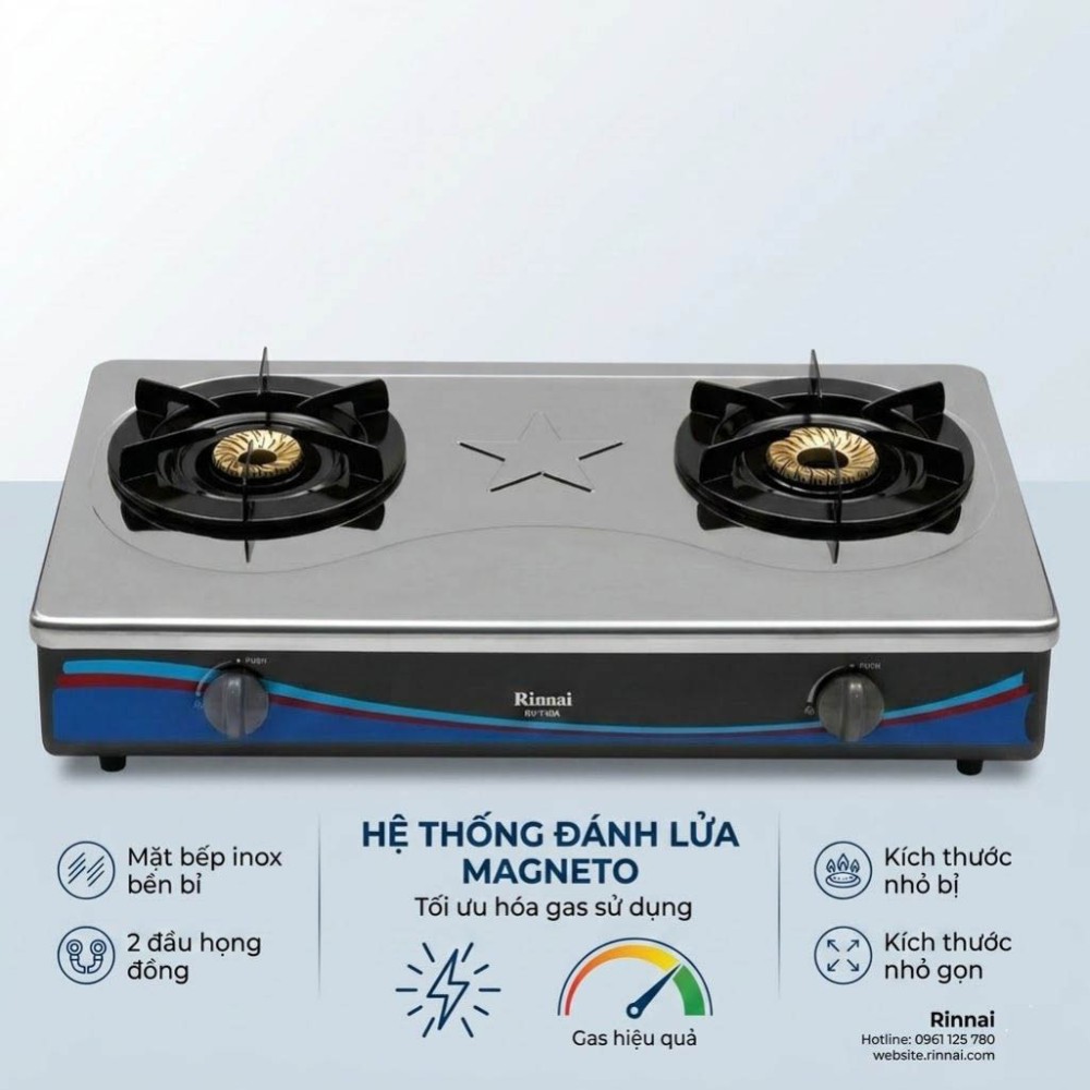 Bếp gas dương Rinnai RV-740A(SMC) - Hàng chính hãng