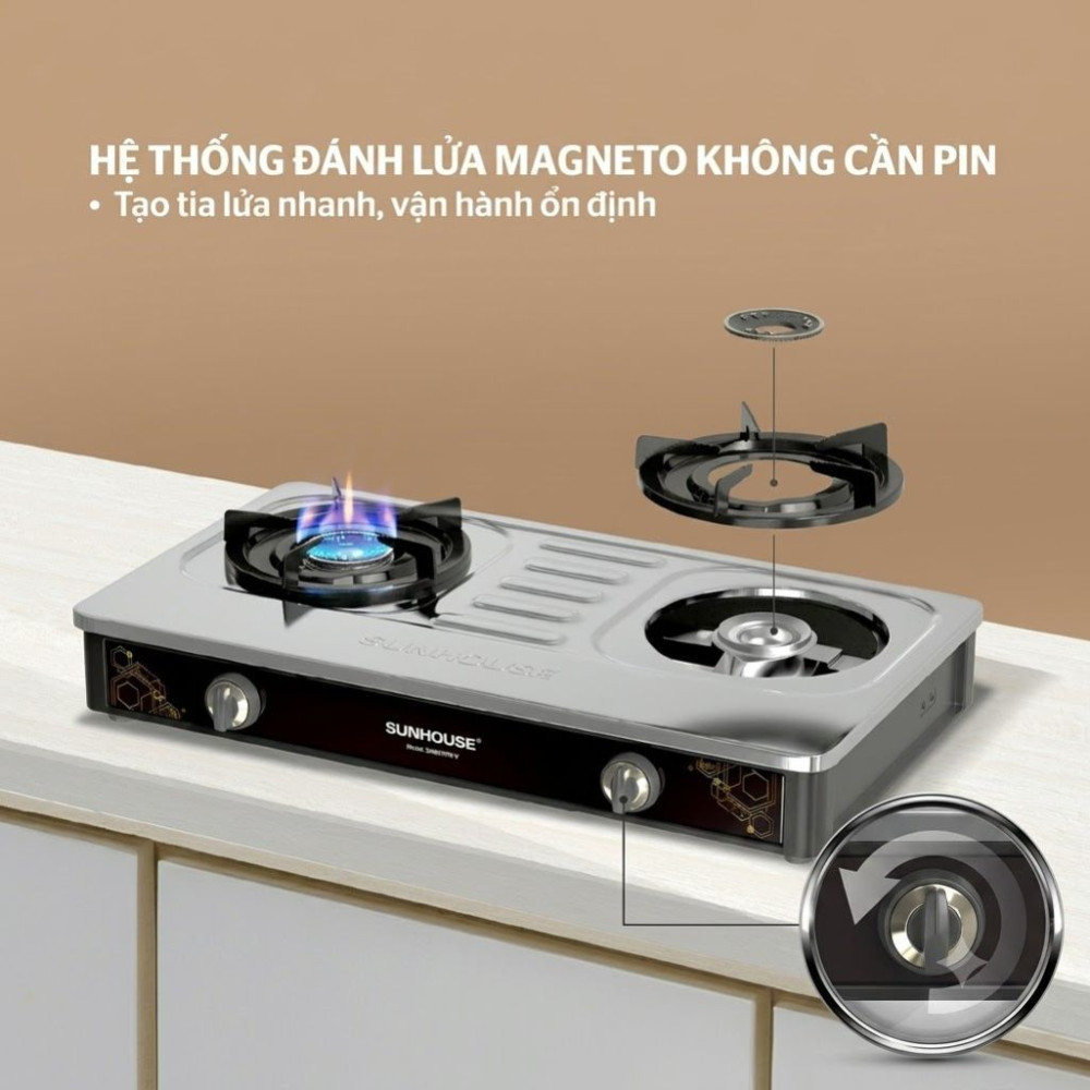 Bếp gas dương Sunhouse SHB31072-V - Hàng chính hãng