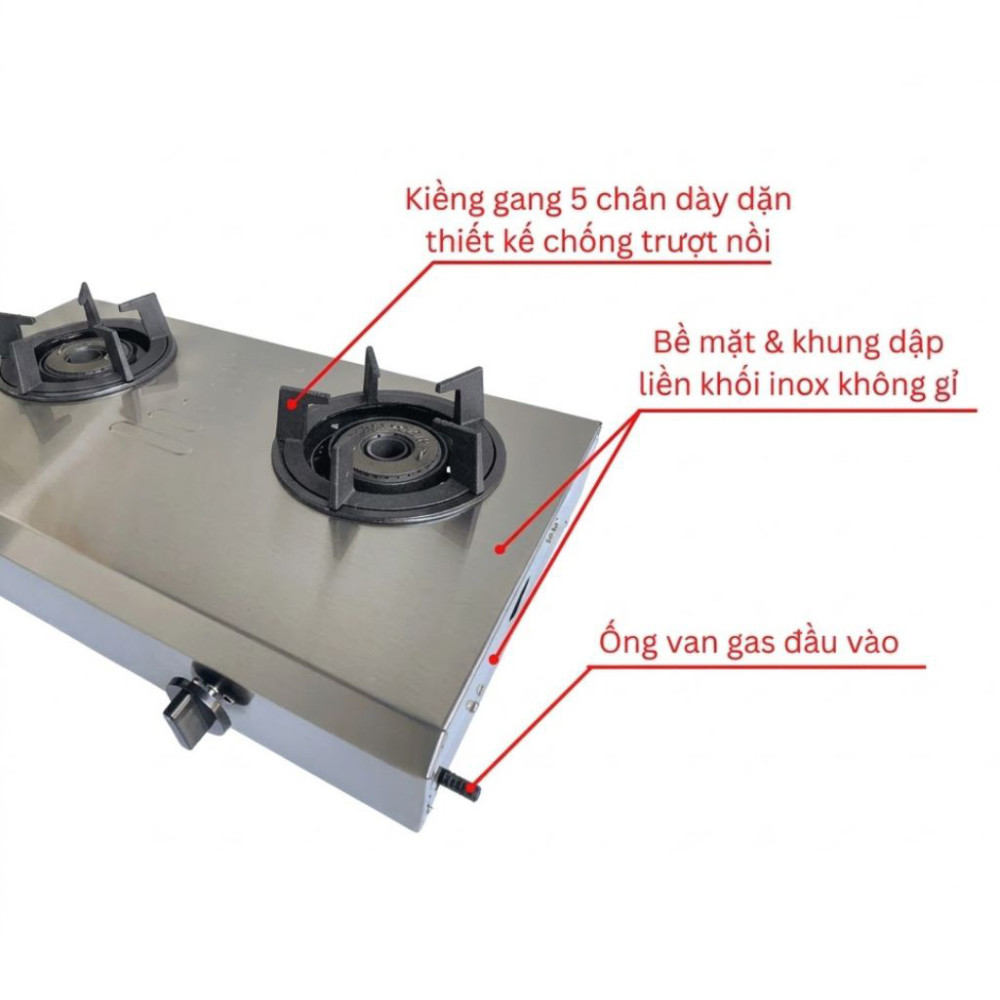 Bếp gas công nghiệp khè 2 lò Windo 28S - Hàng chính hãng