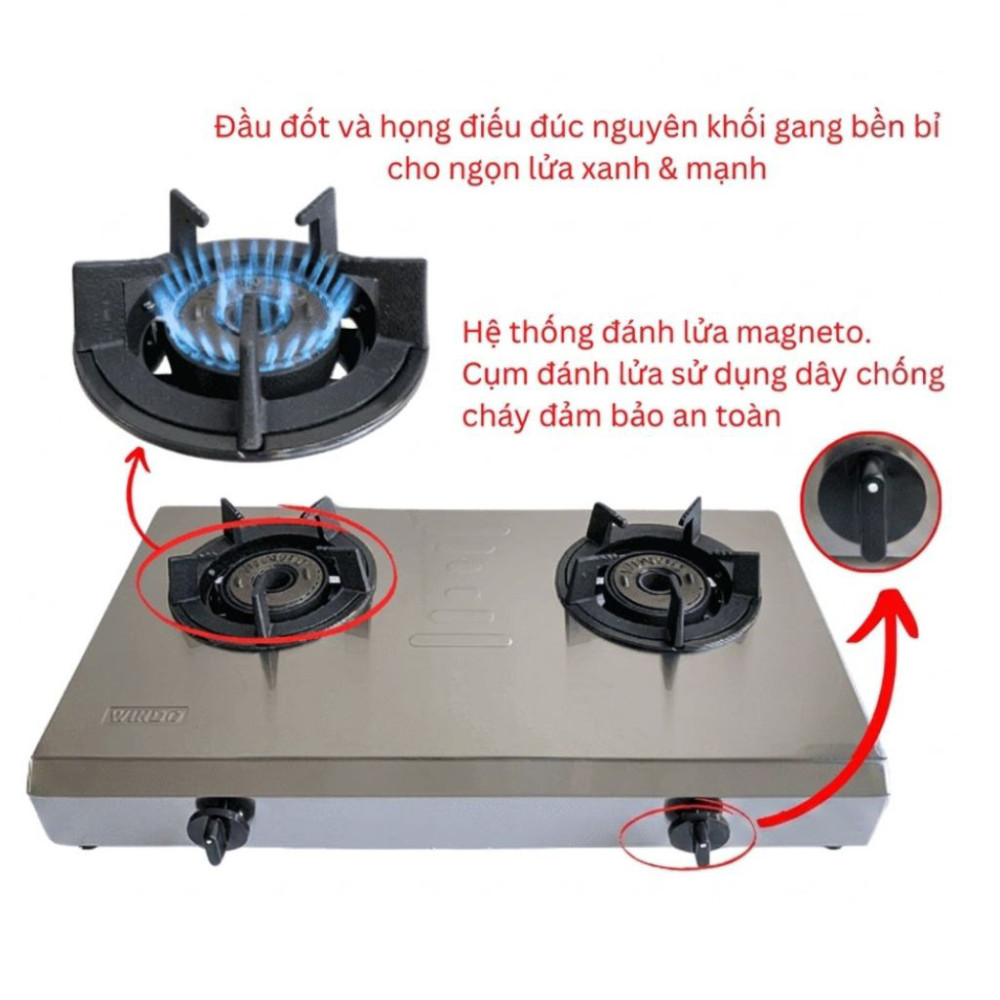 Bếp gas công nghiệp khè 2 lò Windo 28S - Hàng chính hãng