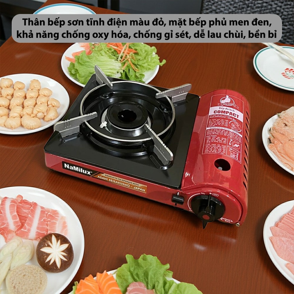 Bếp gas mini NaMilux PM1811PF - Hàng chính hãng