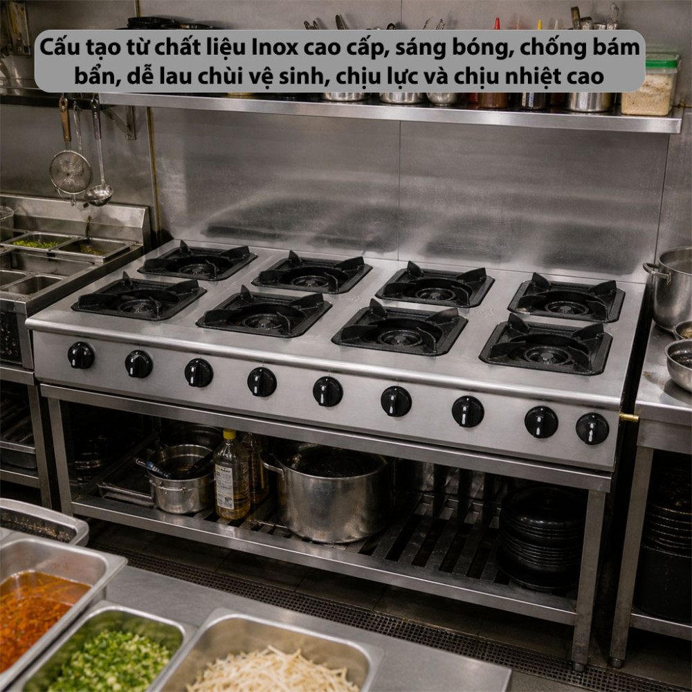 Bếp gas nấu mì cay, cơm niêu OEM 8 Họng  - Hàng chính hãng