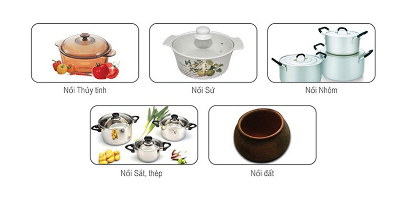 Bếp có thé sử dụng cho tất cả các loại xoong nồi