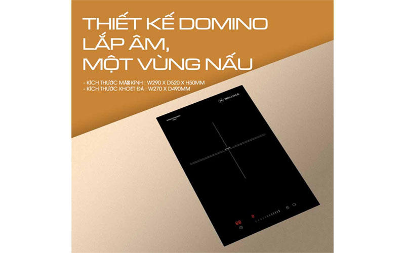 Thiết kế của Bếp hồng ngoại đơn Domino Malloca MDR-301