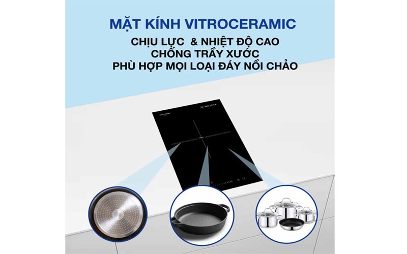 Mặt kính của Bếp hồng ngoại đơn Domino Malloca MDR-301