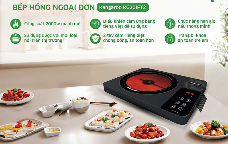 Tính năng nổi bật của bếp hồng ngoại đơn Kangaroo KG20IFT2