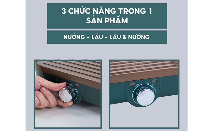 Điều khiển của Bếp lẩu nướng điện Hasuka HSK-363LN