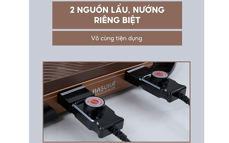 Điều khiển của Bếp lẩu nướng điện Hasuka HSK-366LN