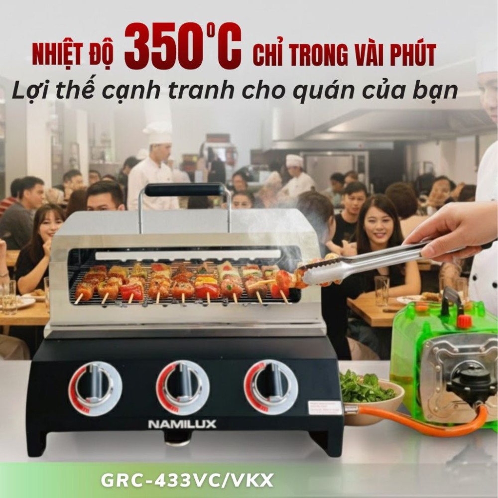 Bếp nướng gas không khói Namilux GRC-433VC/VKX - Hàng chính hãng