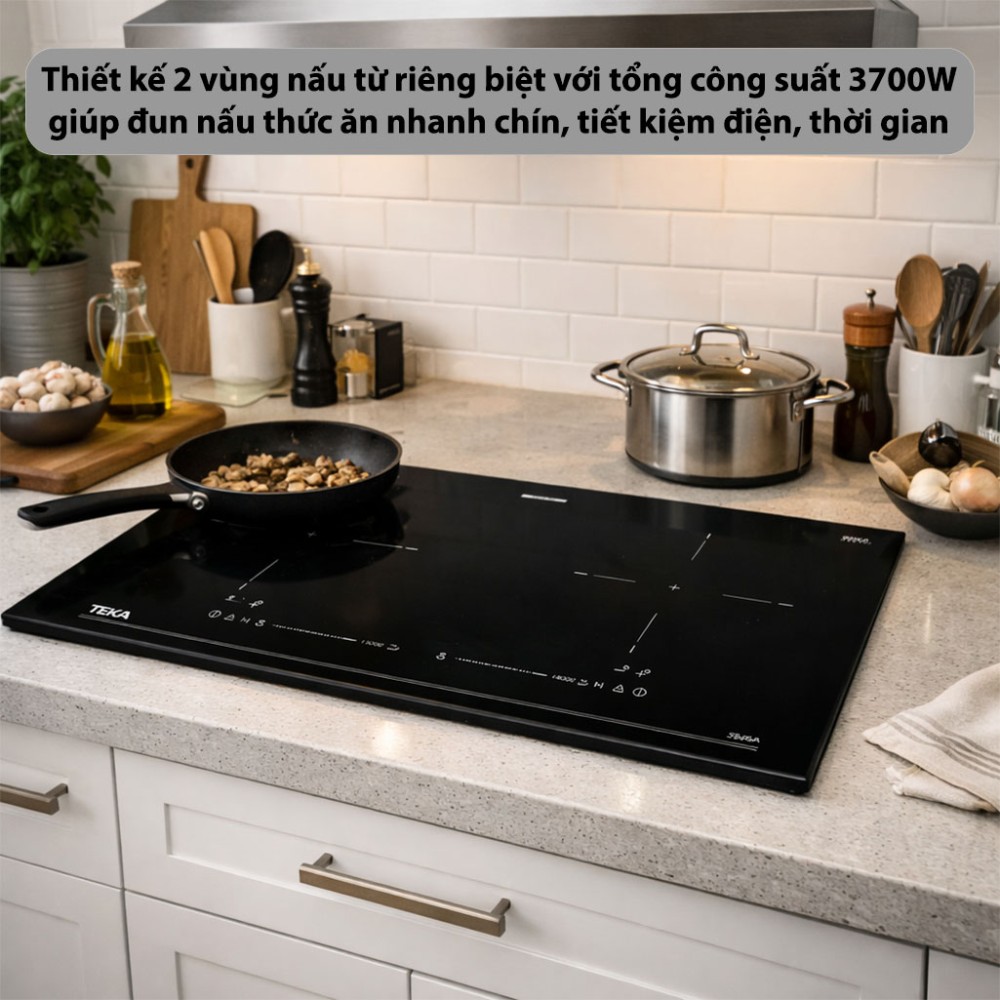 Bếp từ 2 vùng nấu Teka IZC-76220-SCG-BK - Hàng chính hãng